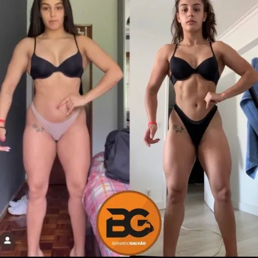 foto de atleta antes e depois de passar pelo programa de transformação corporal